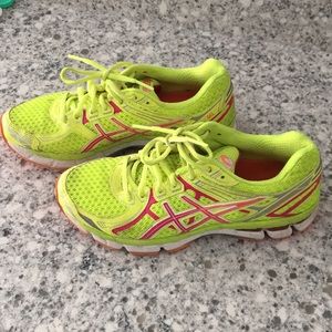 Bright ASICS gently worn sneakers